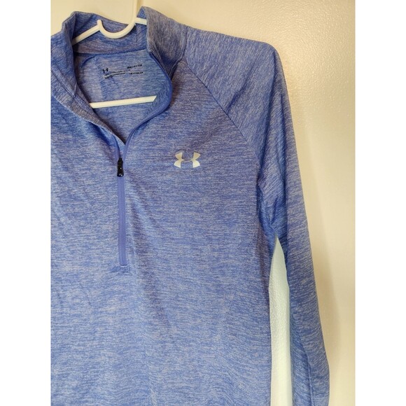 Under Armour Women's Size Small 1/4 Zip Logo Pullover Blue - Picture 4 of 4